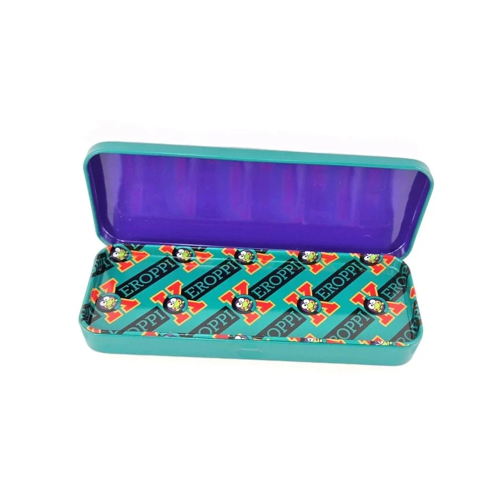 Vintage Sanrio My Keroppi Frog Tin Metal Pen Case Pencil Box 1994 Y2K Rare Green